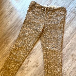Gold sequin joggers